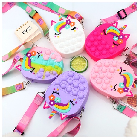 TAS POP IT ANAK UNICORN / TAS SELEMPANG POP IT ANAK UNICORN / TAS POP IT ANAK TERMURAH - PO-23