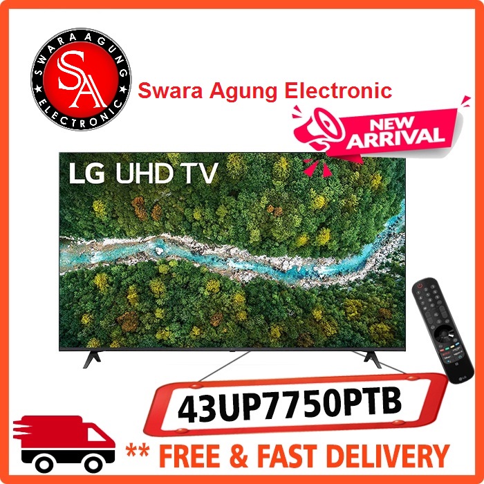 Led UHD Smart TV 43 Inch LG Type: 43UP7750 (Khusus Daerah Medan)