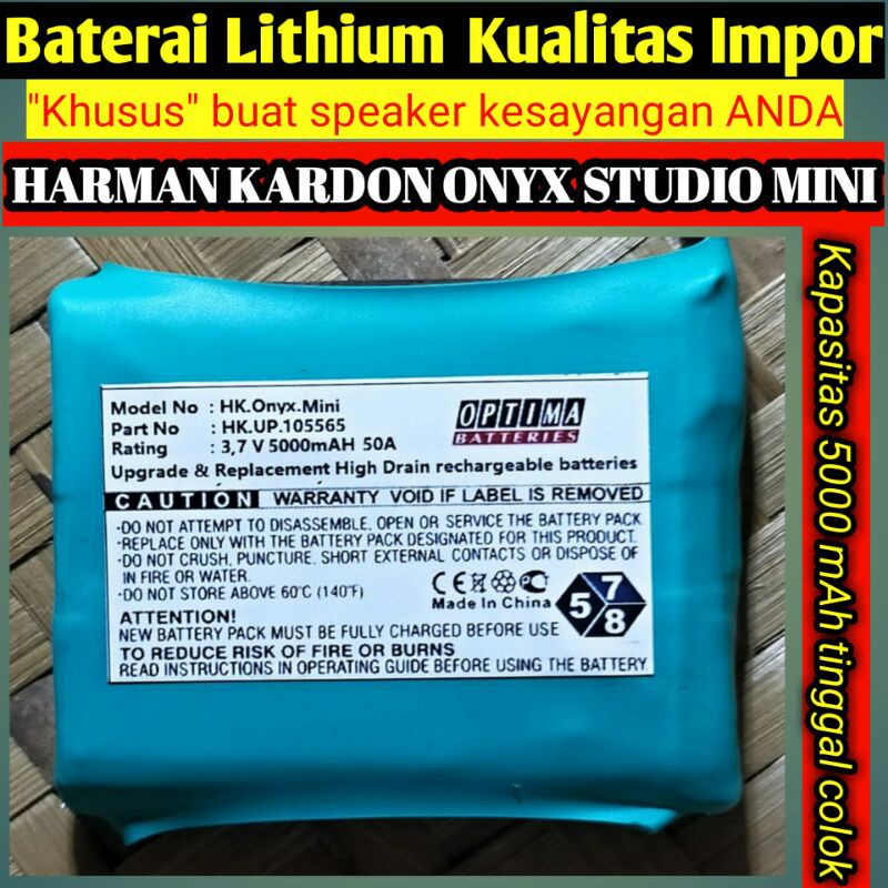 Baterai Speker Harman Kardon onyx studio mini kapasitas 5000 mAH