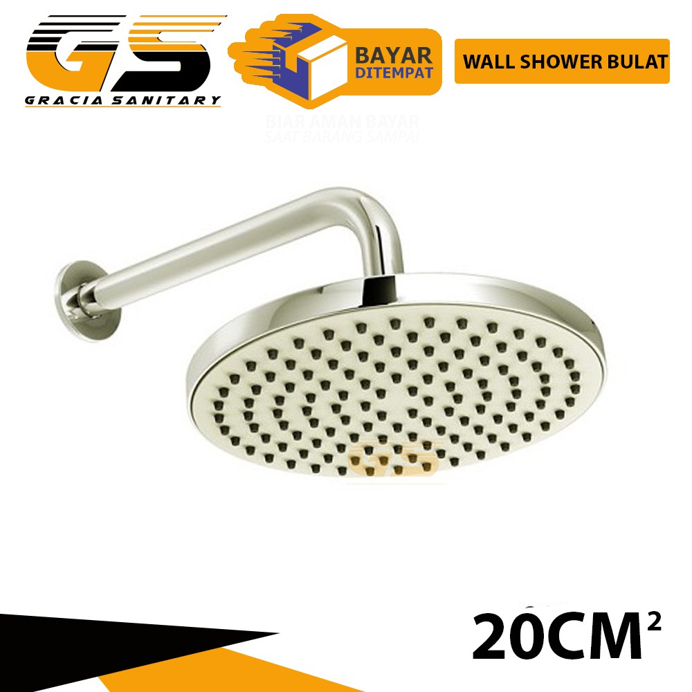 Wall Shower Dinding Bulat Kepala Shower Bulat 8Inch T103