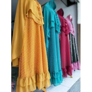 SET GAMIS SYARI BAJU MUSLIM HARIAN POLKADOT WOLFIS WOLVIS SET GAMIS SYARI BAJU MUSLIM HARIAN POLKADOT WOLFIS WOLVIS