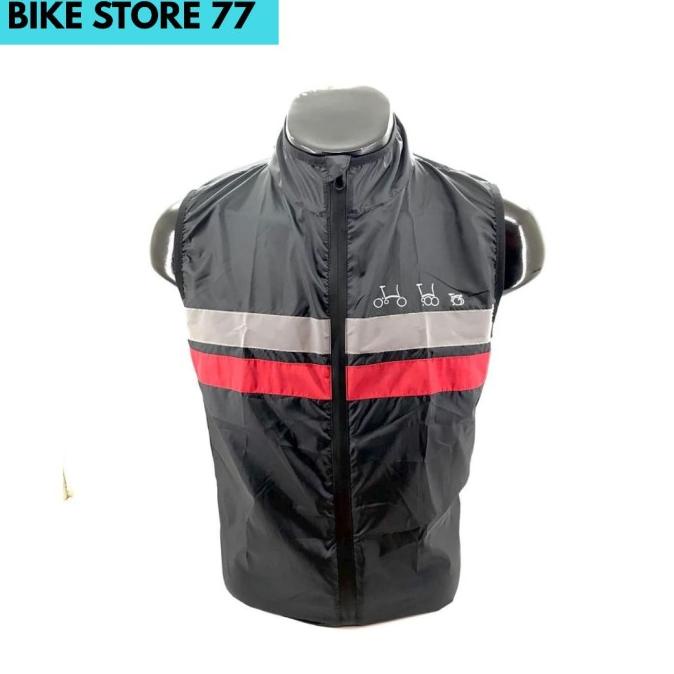 Vest Sepeda Lipat Windbreaker Rompi sepeda lipat jaket windbreaker