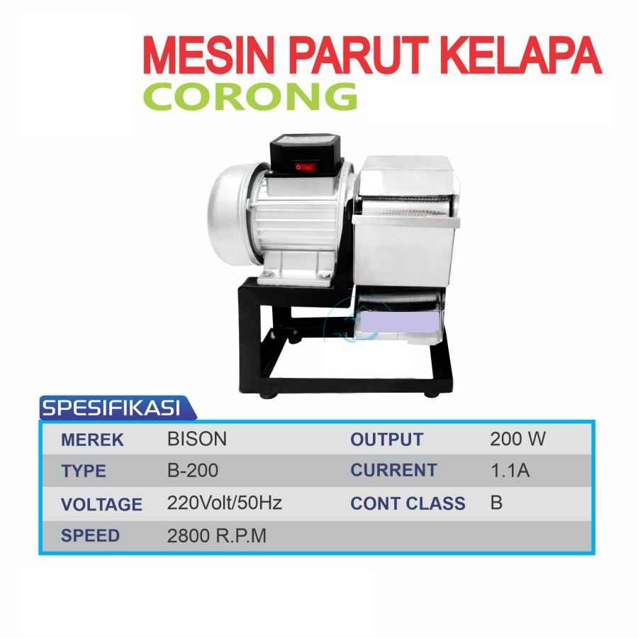 Mesin Parut Kelapa MATSUNAGA Dengan Corong Food Grade Listrik 200 Watt