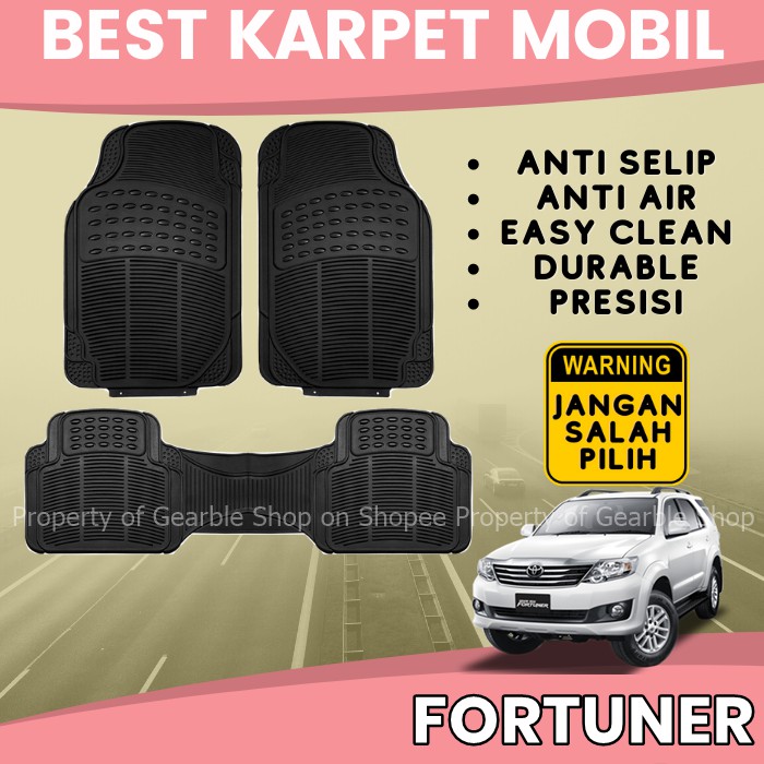 KARPET MOBIL FORTUNER ALAS LANTAI MOBIL FORTUNER KARPET FORTUNER KARPET DASAR MOBIL ANTI AIR
