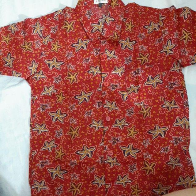 Baju Batik Anak Laki Kemeja Batik Anak Hem Baju Cowok Usia 0-14 Tahun Kode Ak-56