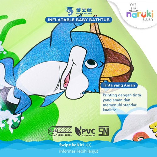 Doctor Dolphin Baby Bathtub Bak Mandi Bayi Tiup Kolam Mandi Bayi