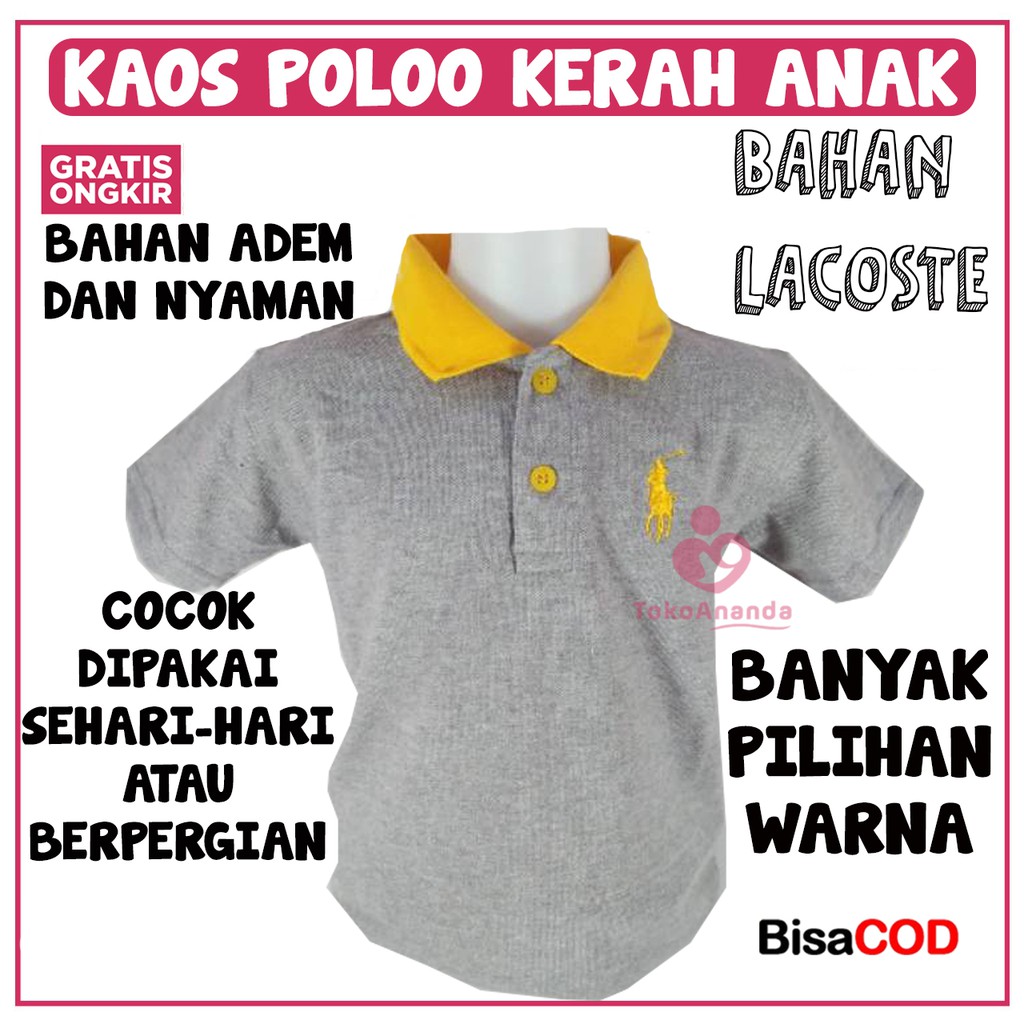 KAOS POLO KERAH ANAK LAKI LAKI / POLO KERAH/  KAOS ANAK LAKI LAKI/ KAOS ANAK / KAOS KERAH ANAK