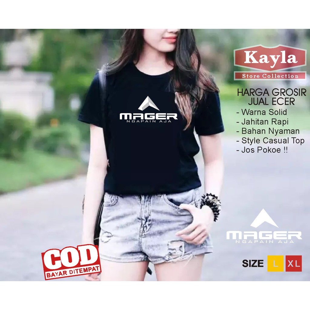 kaos baju plesetan mager ngapain aja