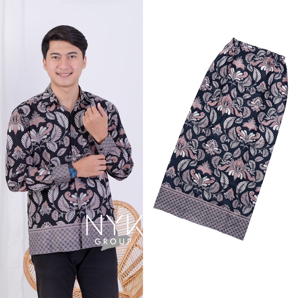 (MOTIF BARU) Nayaka Batik - Couple Rok dan Hem Batik Termurah Bahan Katun Prima Halus Update Motif Baru Kekinian Kemeja Batik Lengan Panjang Rok Kebaya Batik