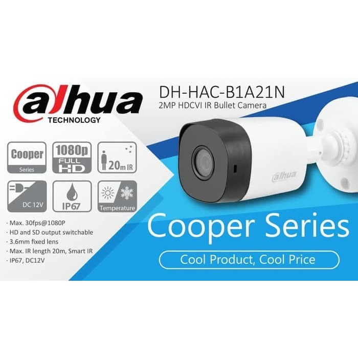 KAMERA DAHUA OUTDOOR 2MP ,DH-HAC-B1A21P