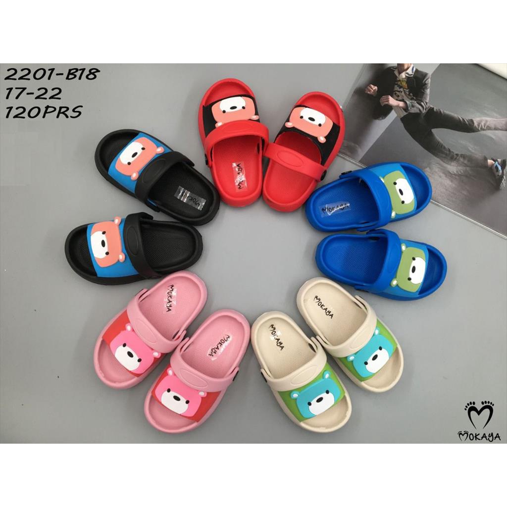 Sandal Let Slop Jelly Anak Baby Cewek Cowok Ban Bear Lucu (Let Bisa Naik / Turun) Cantik Keren Kekinian Import Mokaya / Size 17-22 (2201-B18)