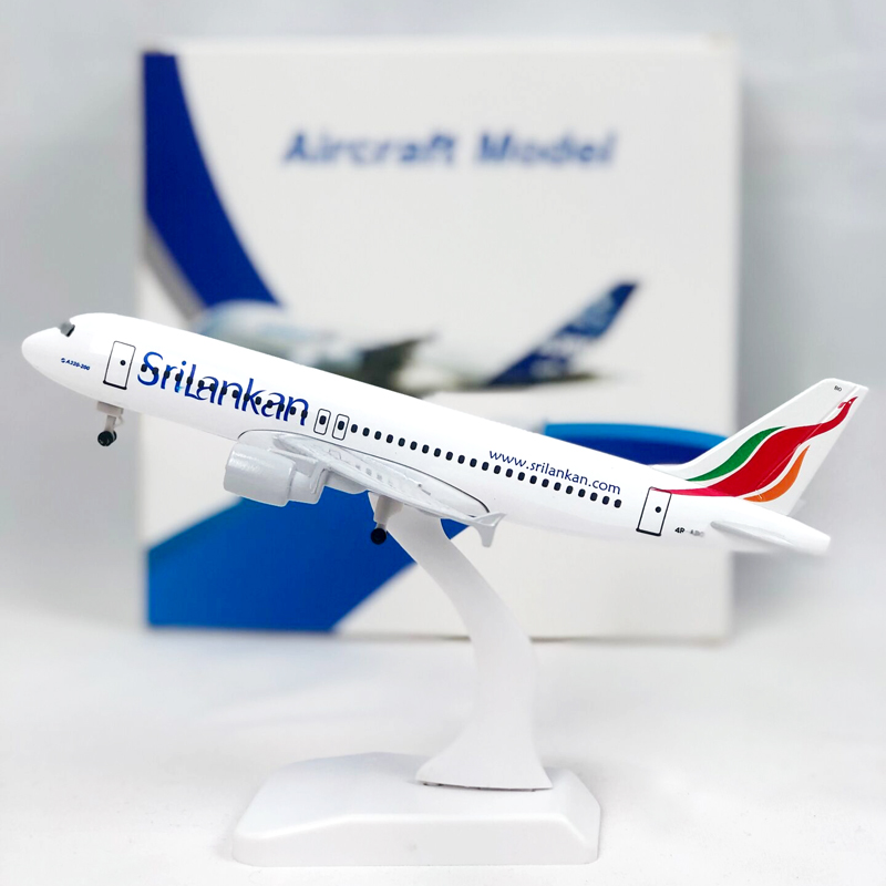 Srilankan Model Pesawat Airbus 320 Lanka A320 Bahan Alloy Metal Ukuran 20CM