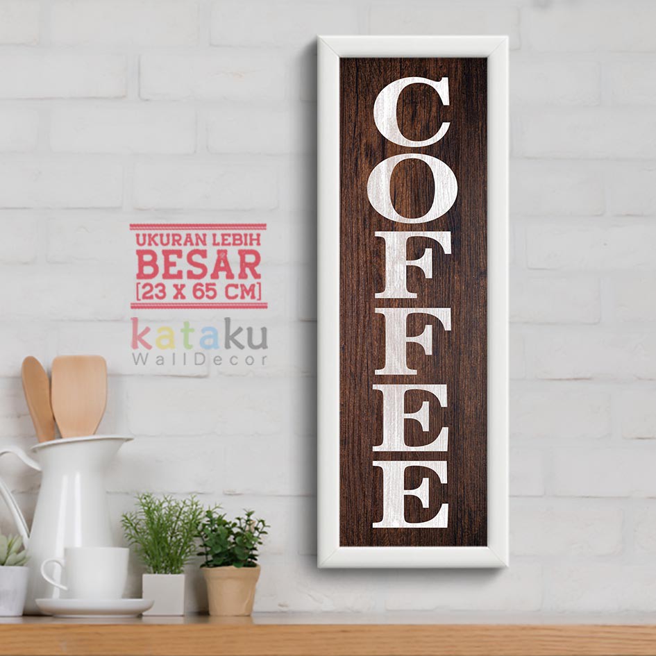 Hiasan Dinding Rustic tulisan COFFEE Sign Pajangan Dinding Wall Decor