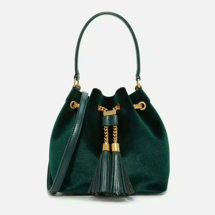 TAS CHARLES AND KEITH ORIGINAL METAL DRAWSTRING TAS CK ORI TERMURAH - Hitam