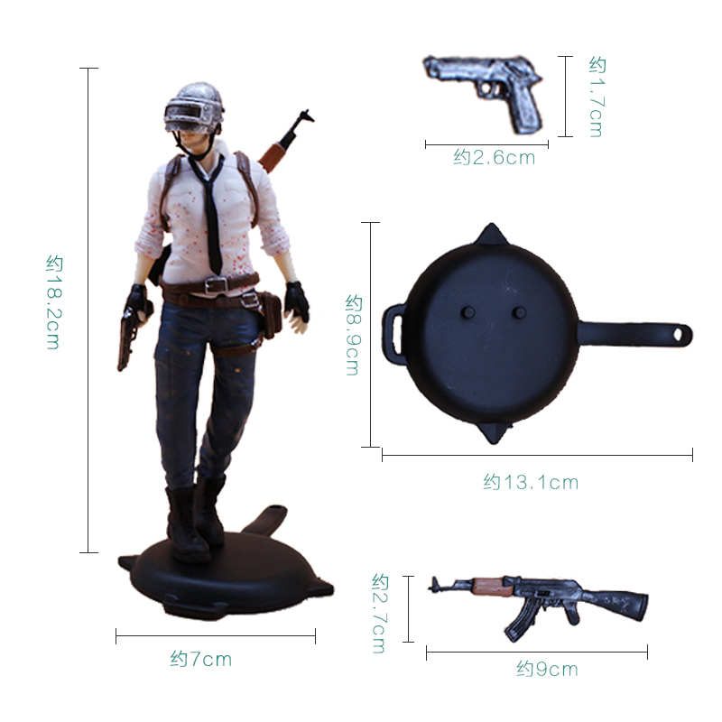 Game Figure PUBG Battle Royale Action Figures With helmets PUBG Cake Decoration Figure Toys For Battle Royale Fans Collections