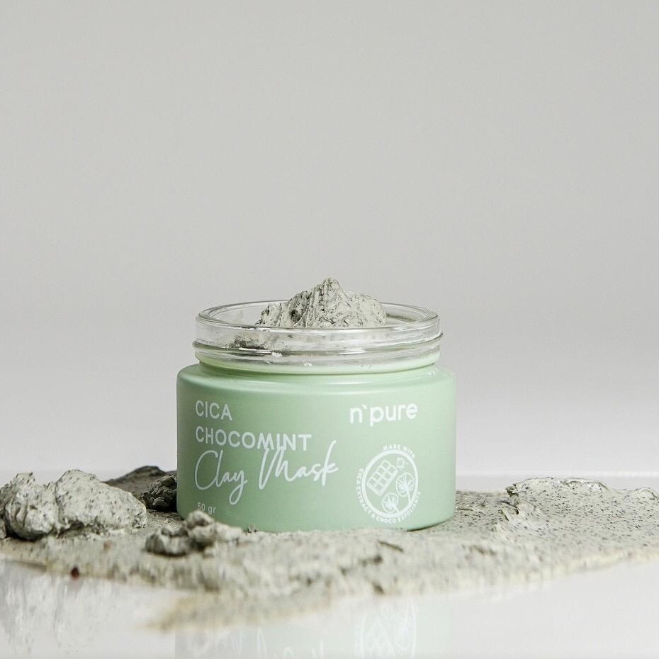 ☘️ CHAROZA ☘️ NPURE Clay Mask Centella Asiatica Chocomint 50GR