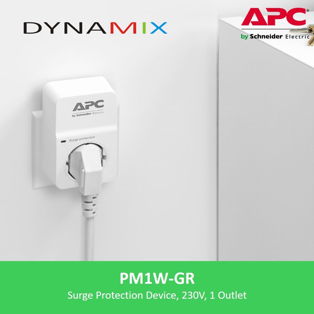 APC PM1W-GR Surge Protector Filter Listrik &amp; Anti Petir | Colokan Anti Petir | Steker 1 port