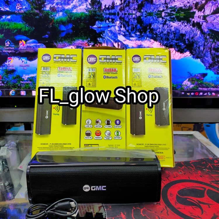 Speaker Bluetooth Portable GMC 881A BT Speker Mini Bluetooth Original GARANSI 1TAHUN