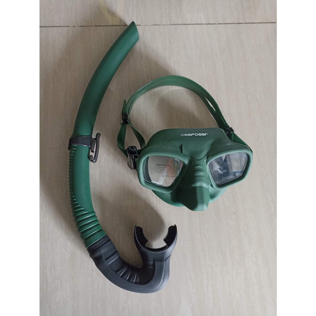 Deepgear Mask Viper Kacamata Set Low Volume Freedive Masker dan Snorkel Low Profile for Freediving S