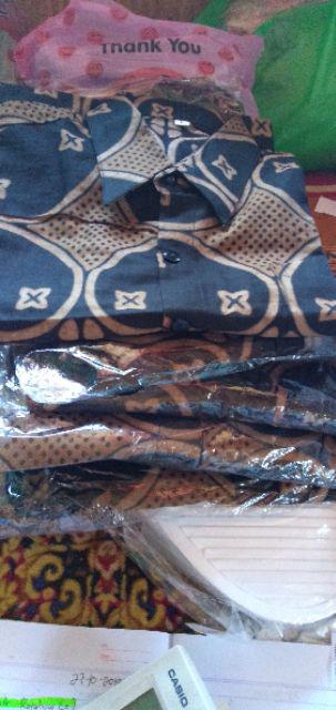 Qnunbatik Couple/sarimbit Batik Anak Dress/terusan/kemeja Mawar Kawung