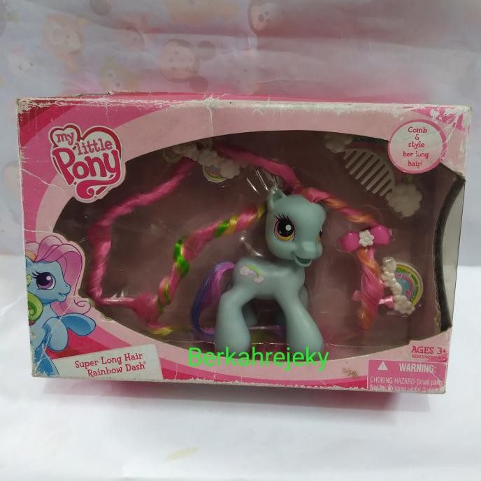 MAINAN MY LITTLE PONY SUPER LONG HAIR RAINBOW DASH ORIGINAL Best Seller