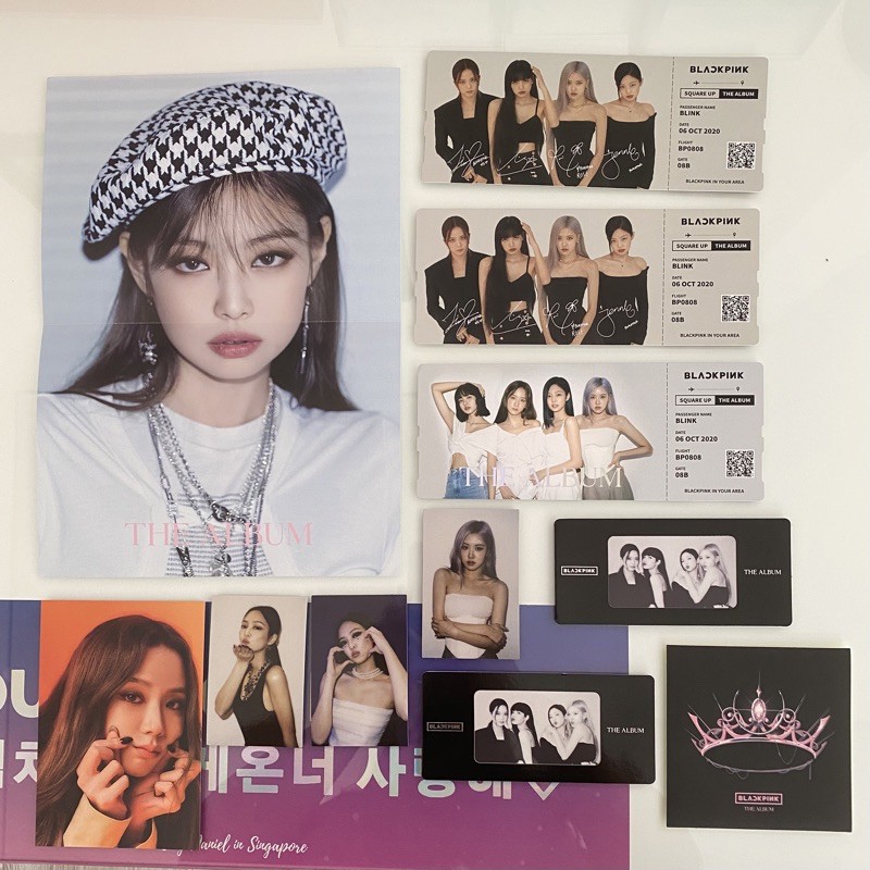 BLACKPINK THE ALBUM SHARING JENNIE PHOTOCARD POSTCARD POSTER BENEFIT MOUNTED PC TICKET YG SELECT