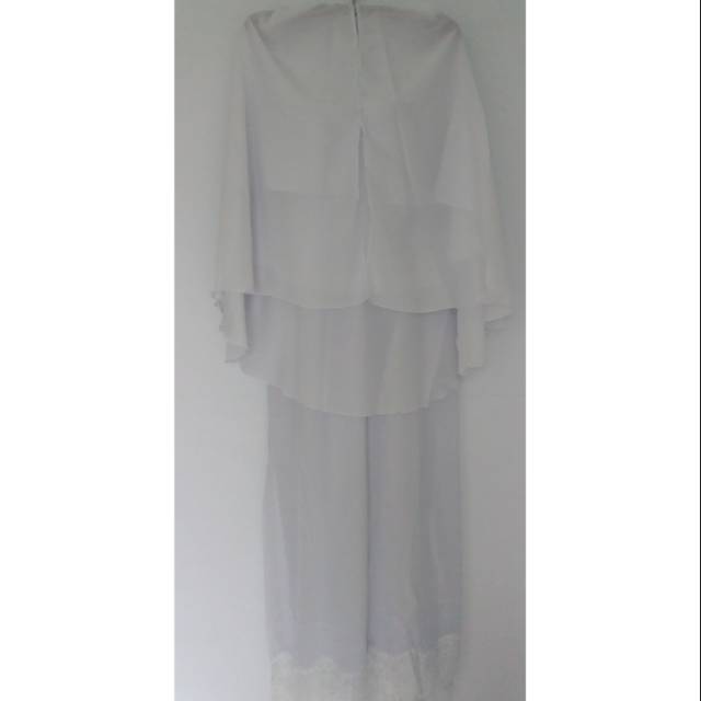 KHIMAR BAJU GAMIS MUSLIM WANITA BUSUI PUTIH POLOS