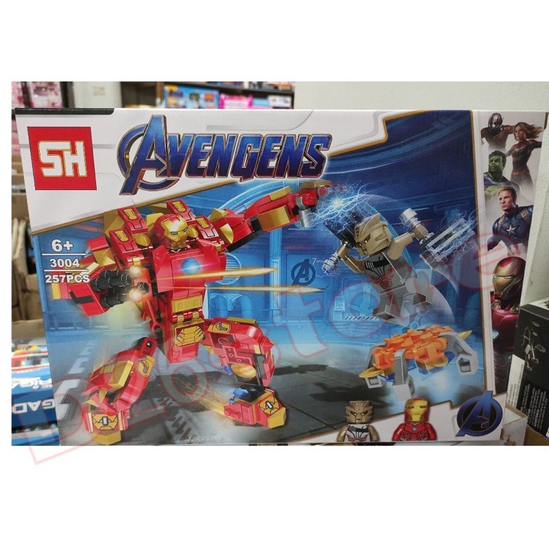 Mainan Lego Mini Figure Marvel Iron Man Ironman Hulkbuster versus Cull Obsidian Avengers End Game