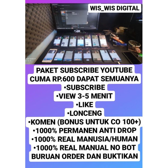 PAKET SUBSCRIBE YOUTUBE Dapat Semuanya Cuma Rp 675 perak & Permanen real human.