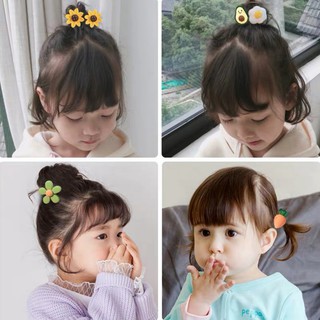 10Pcs Set Ikat  Karet Rambut  Aksen Bunga untuk Anak  