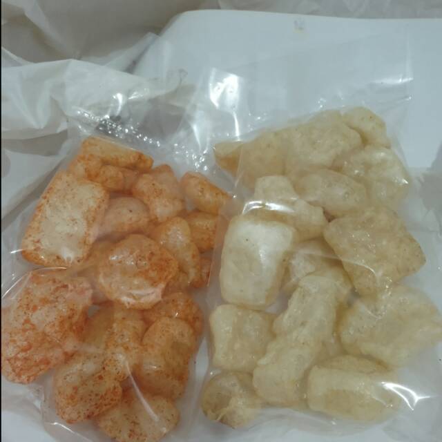 

Krupuk Kulit Asli Rasa Pedas Daun Jeruk