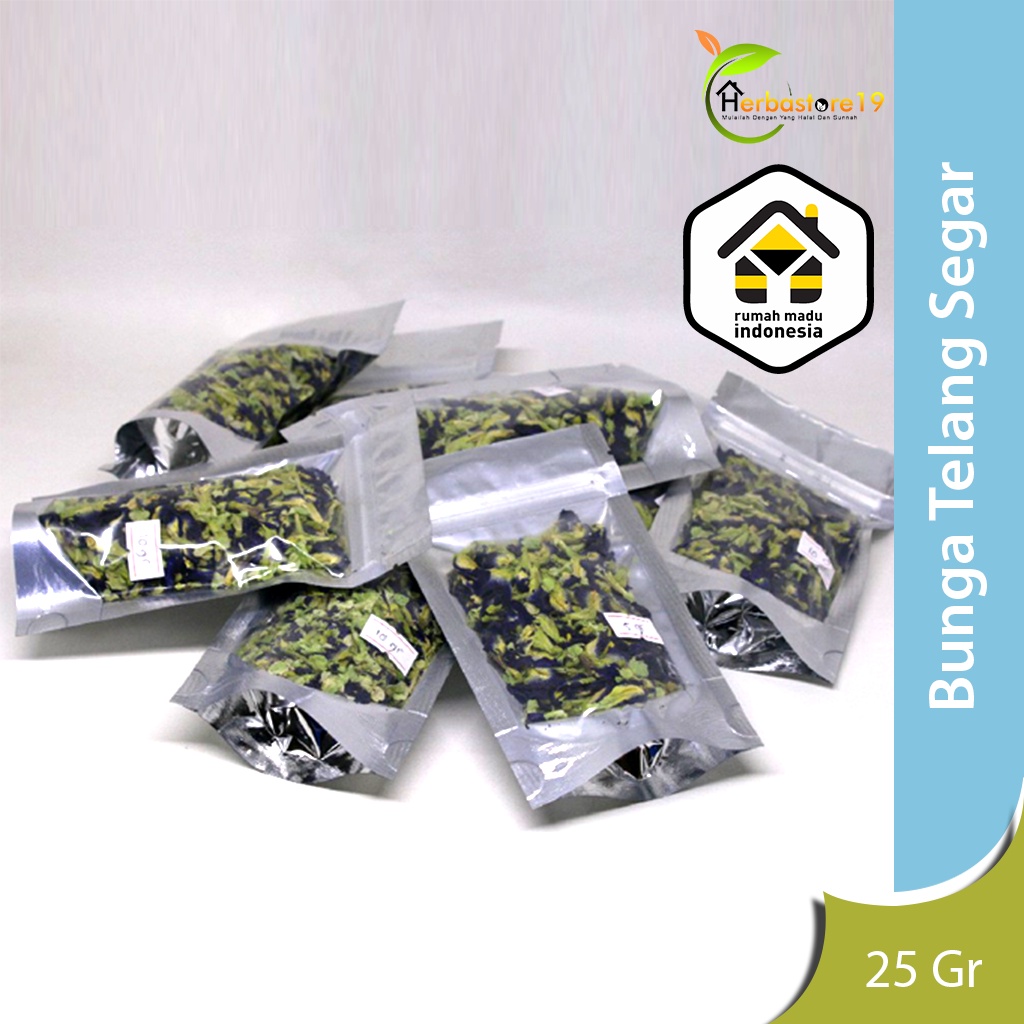 Bunga Telang Segar Teh Telang Minuman Herbal Butterfly Pea Tea 25 Gram