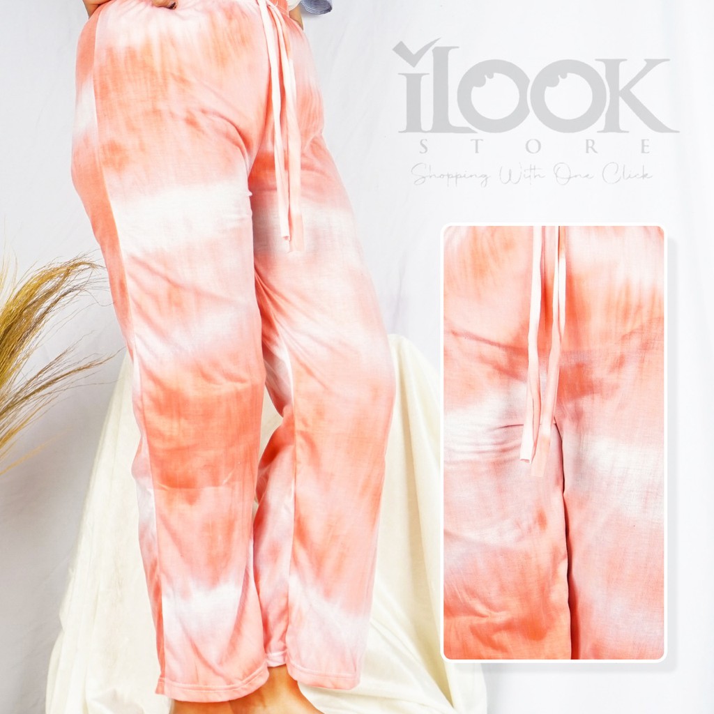 ilook | Kulot Tie Dye | Celana Kulot Tie Dye - Smoke