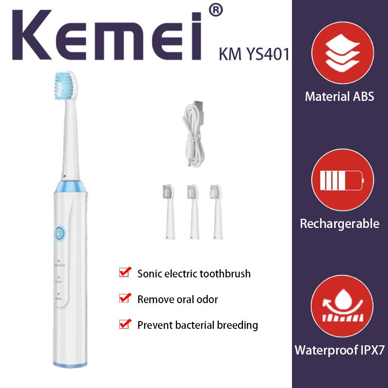 KEMEI KM-YS401 Fully automatic ultrasonic adult washable electric toothbrush