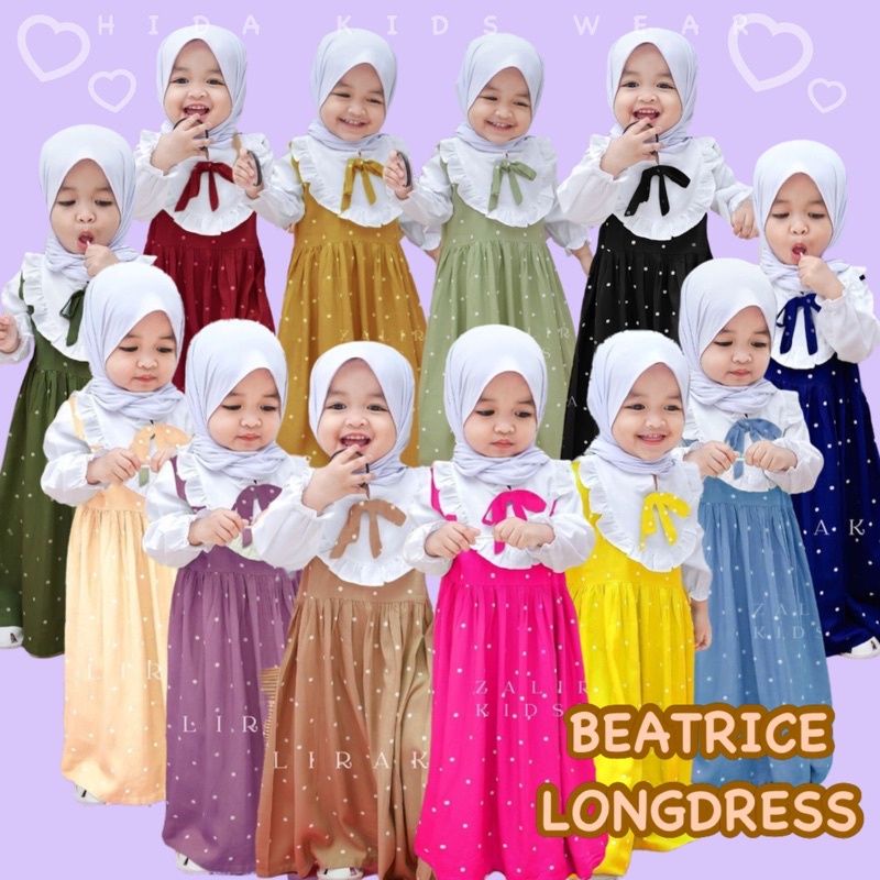 Gamis Anak Beatrice Long 2-5 Tahun Dress Anak Gamis Anak