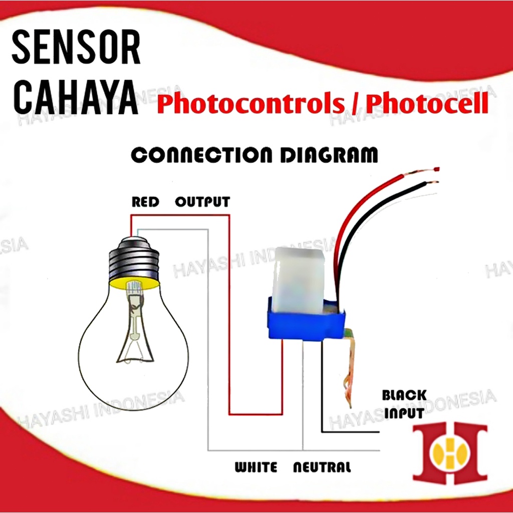 Photocell Fotosel Sensor Cahaya Lampu LED Saklar Otomatis Siang Malam