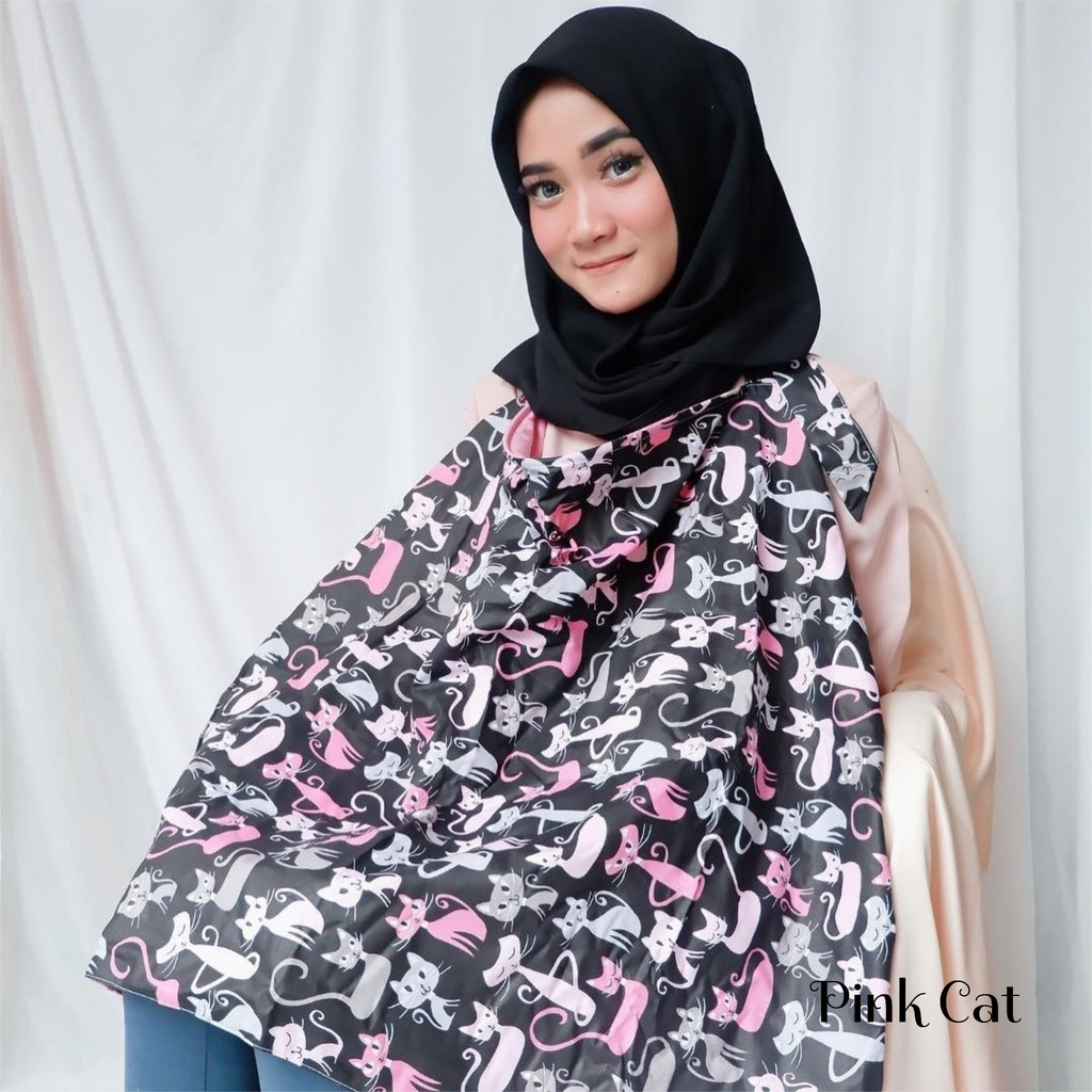 Apron Menyusui Kain Double Lapisan Nursing Cover Ibu Menyusui Bayi Premium Free Dompet Merk Ndollolo