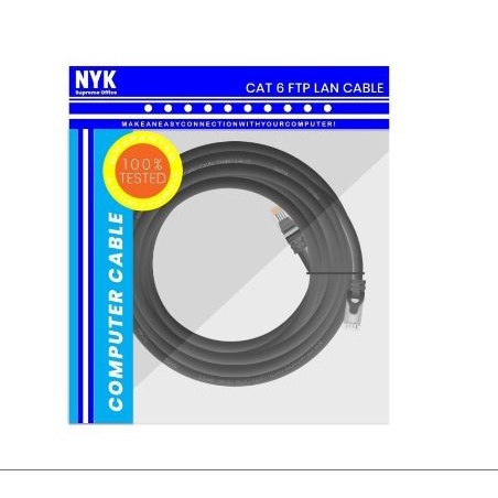 Cable lan nyk 10m cat6a Ftp shield metal outdoor gigabit ethernet network - Kabel internet rj45 cat 6 6a 1Gbps 1000Mbps 10 meter out door