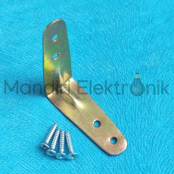 Plat Siku Rak Besi - Siku Rak Meja - Besi L - Plat Siku Besi L - Siku Meja Tebal ukuran 6cm dengan Baut