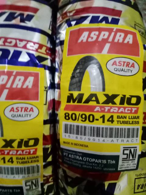 Paket ban tubeless maxio A-track 70/90-14 &amp; 80/90-14 for Mio smile/x-ride/mio J/mio m3/Xeon/soul gt