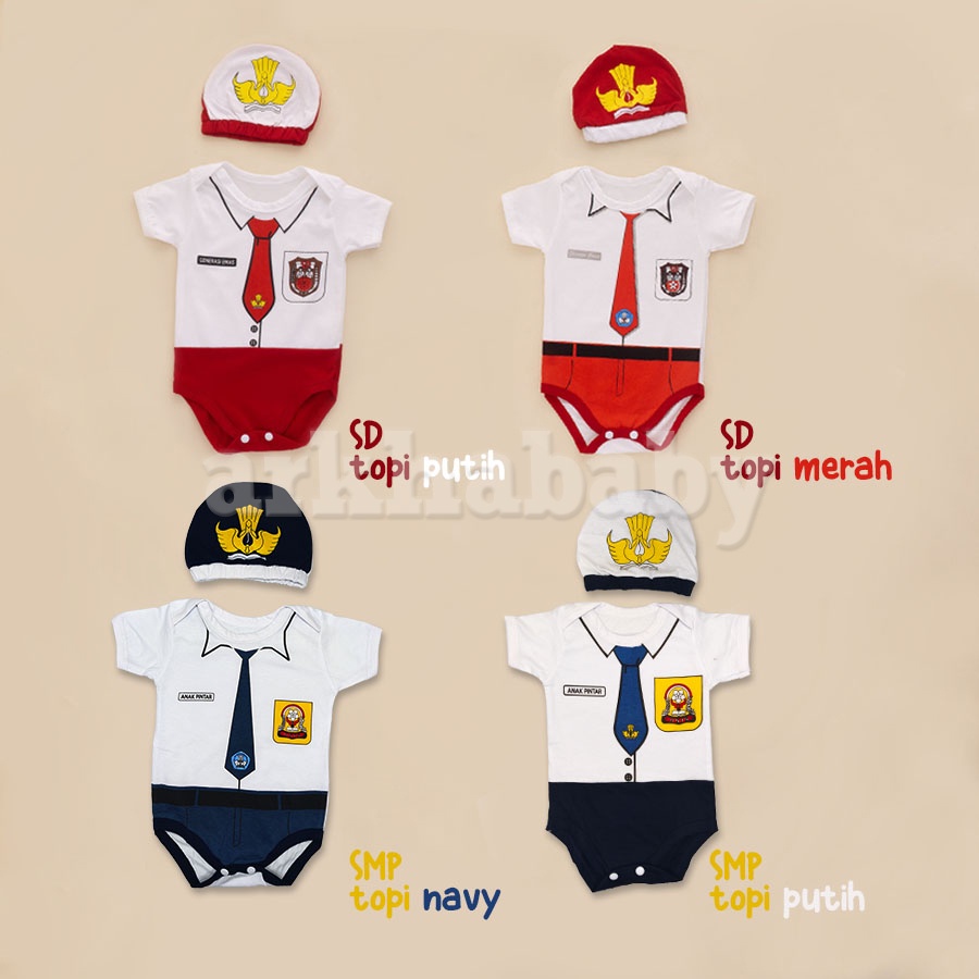 JUMPER BAYI BAJU BAYI SD /KOSTUM BAYI/BAJU BAYI KARAKTER/BAJU BAYI SEKOLAH LUCU