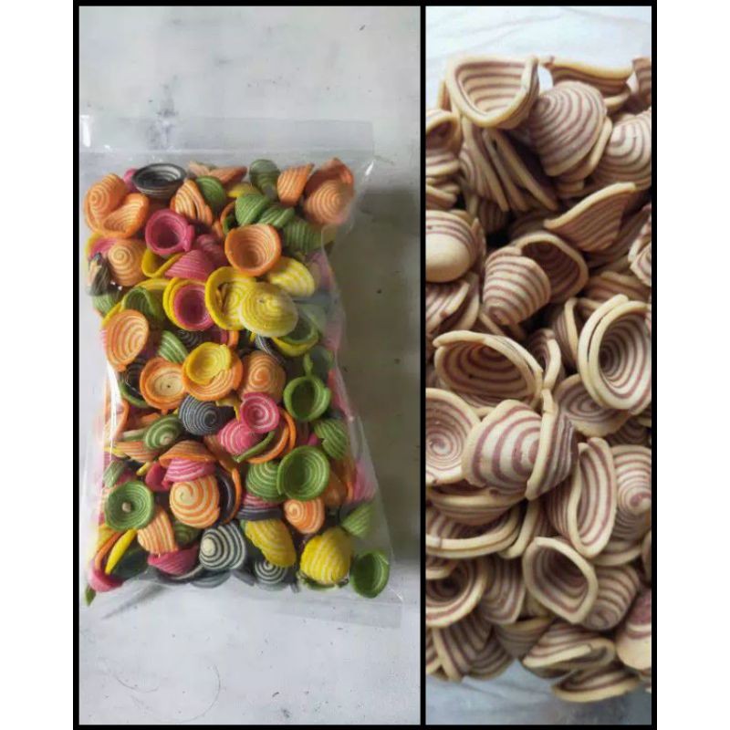 

SNACK KLF KILOAN KUPING GAJAH contong mini dan rainbow 250GR