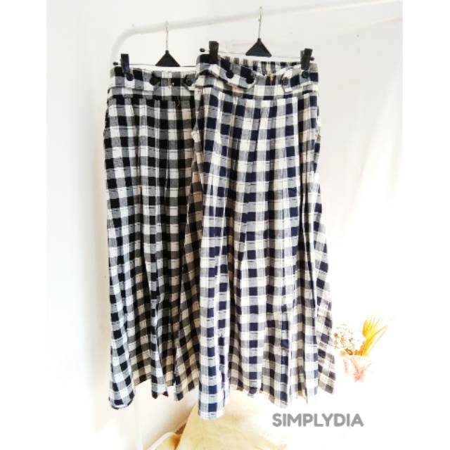 DENNAS SKIRT / ROK MOTIF/ ROK KOTAK KOTAK / ROK PANJANG / ROK FLANNEL