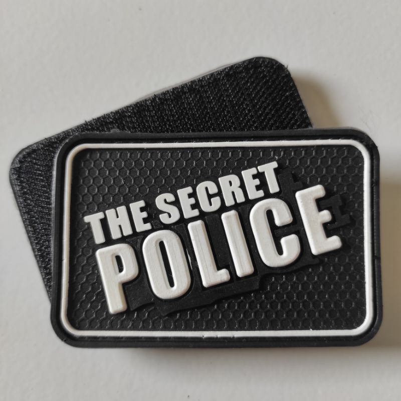 PATCH RUBBER THE SECRET POLICE/TEMPELAN EMBLEM KARET VELCRO POLRI/POLISI