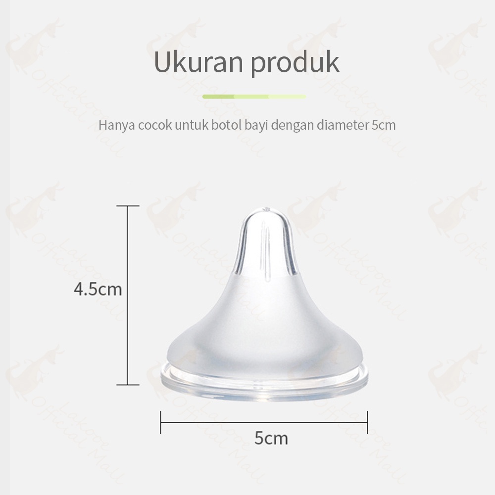 Lakooe Dot bayi untuk pigeon BPA free nipple leher lebar Bahan silikon lembut-1