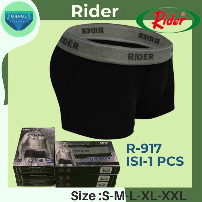 CELANA BOXER PRIA RIDER SPORT XTRACOOL R -917 B ISI 1 KUALITAS BERKELAS