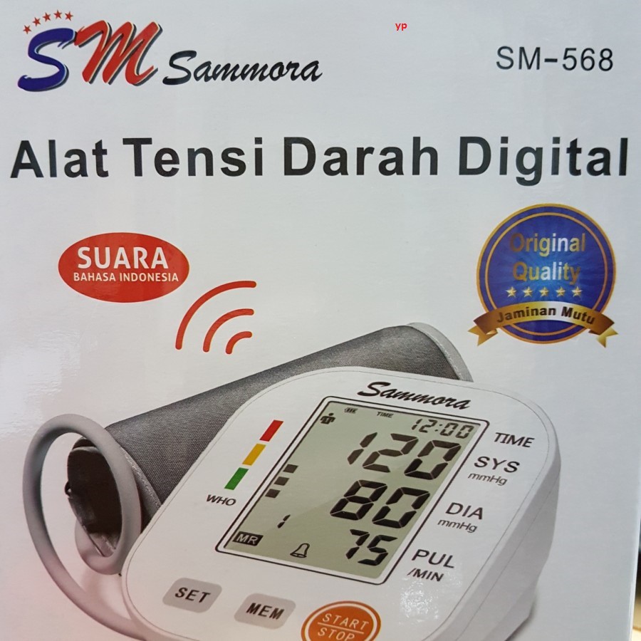 Sammora Tensi Digital - Tensimeter Lengan Sammora Fitur Suara SM 568 New Original