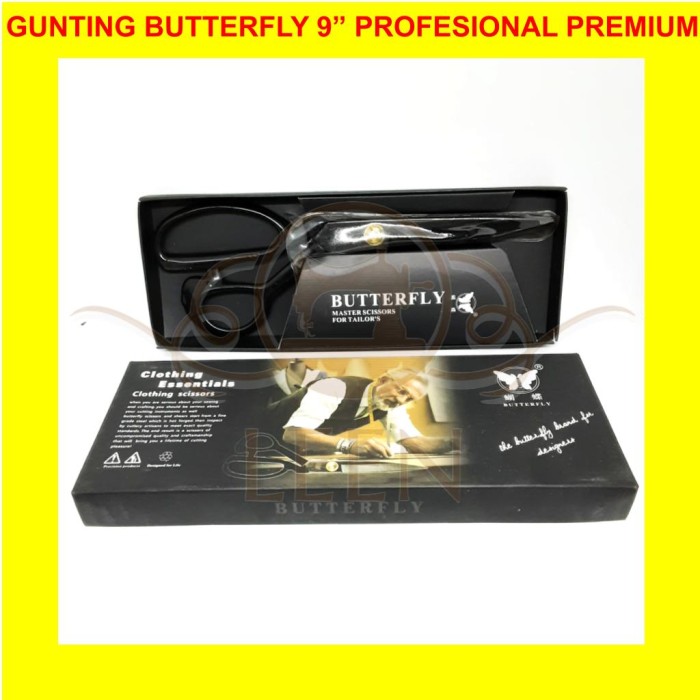 Gunting Kain BUTTERFLY 9 Inch BAJA Premium Profesional Tailor LEEN