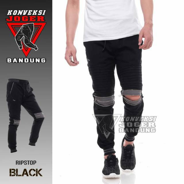 JOGERPANTS CELANA  JOGGER  RIPSTOP ZIPPER  ORIGINAL AFAR 