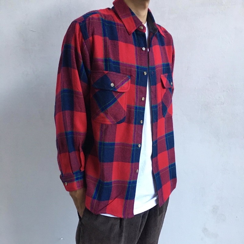 Outer Wool Flanel Motif Vintage